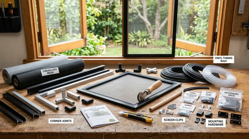 Window fly screen accessories