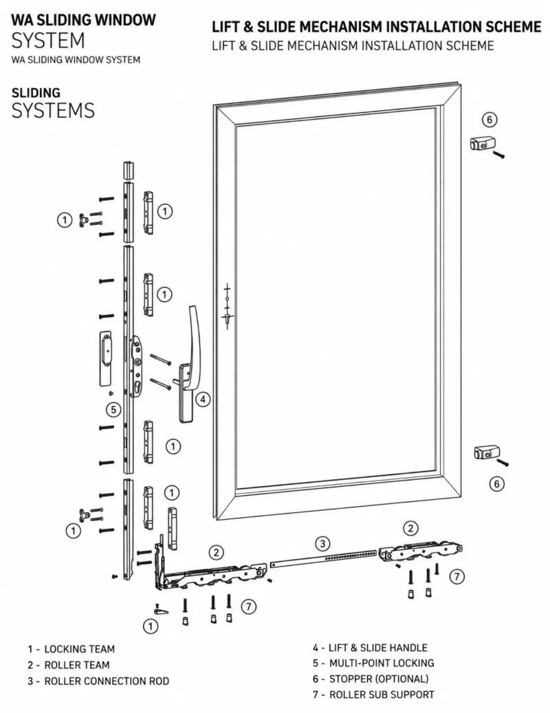 Window Sliding System Installation Scheme Window Accessory