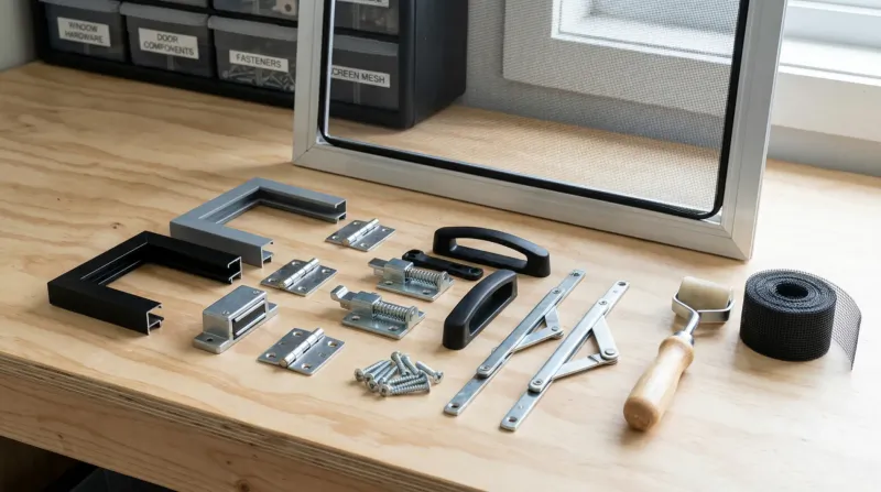 Fly screen hardware