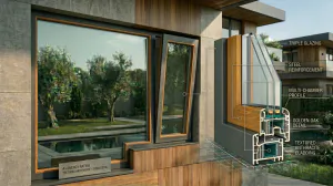 PVC Window Profile TRIPLE GLAZING LINE 91