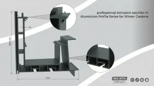 Aluminium Profile for Winter Gardens WA-8174