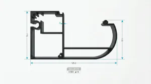 Aluminium Profiles for Pergolas WA-8128