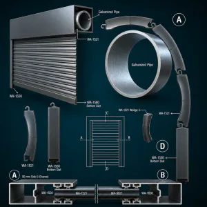 Aluminium Roller Shutter Slat Profiles Systems