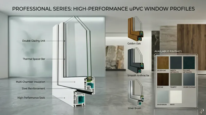 PVC Window Profile ECO GLAZE 500