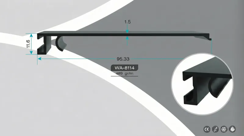 Aluminium Profiles for Terrace Roofs WA-8114