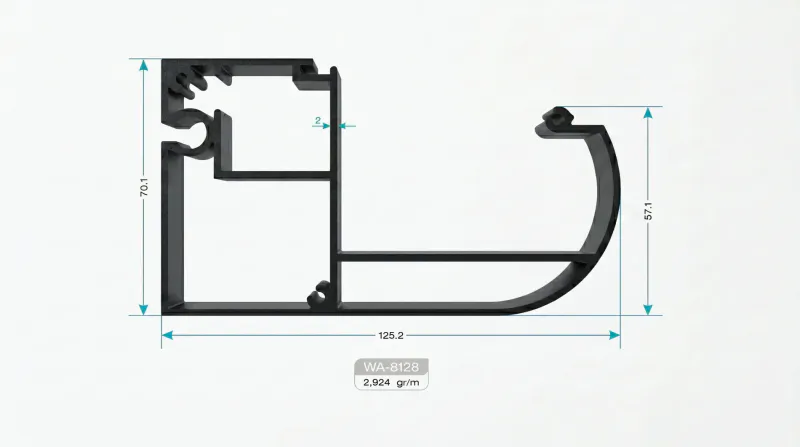 Aluminium Profiles for Pergolas WA-8128