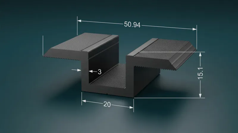 Aluminium Rails for Solar Modules WA-550