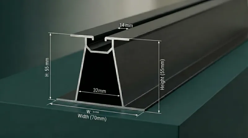 Aluminium Profiles for Solar Panel Mounting WA-971