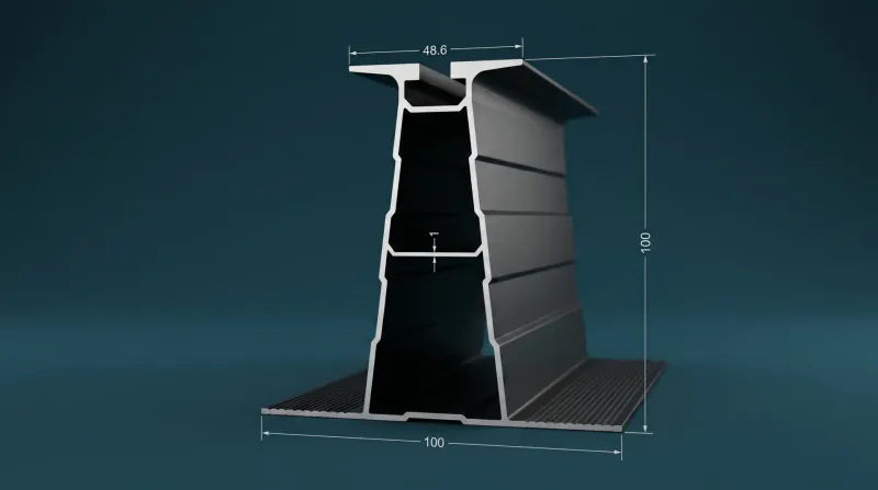 Aluminium Profiles for Photovoltaic Mounting Systems WA-573