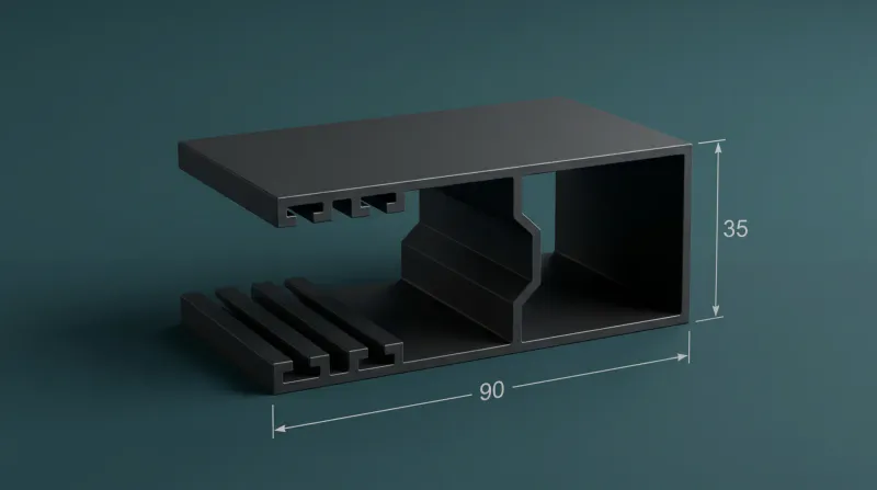 Window Shutter Aluminium Profiles WA-1550